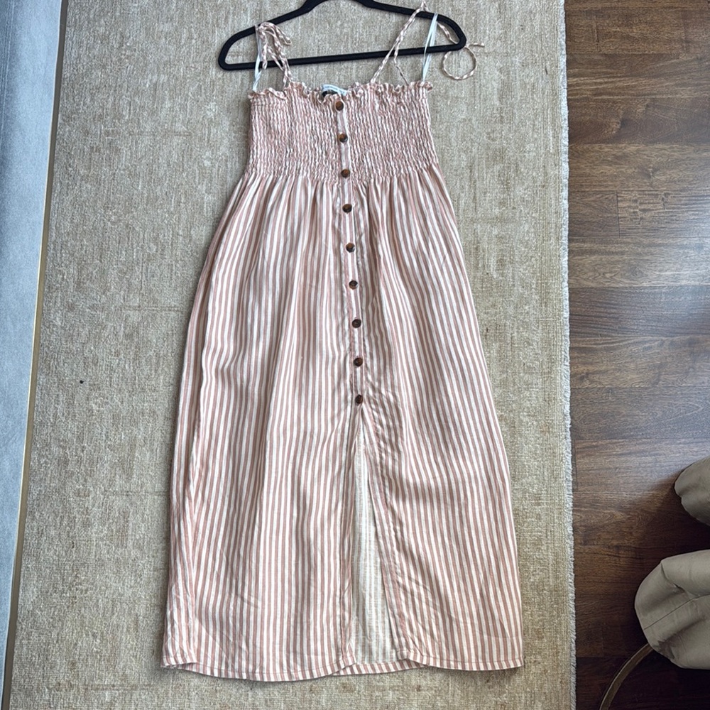 Striped Button-Down Sundress